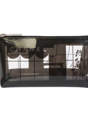 Chanel Windows Pouch Notation Black